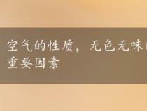 空气的性质，无色无味的气态物质，影响人类生存的重要因素