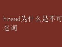 bread是不可数名词，别再纠结于它的可数性了