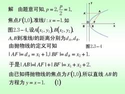 抛物线方程及其几何意义与应用