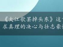 《大江歌罢掉头东》这首诗的意思：表达周恩来东渡求真理的决心与壮志豪情