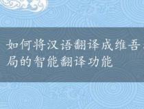 如何将汉语翻译成维吾尔语？——使用民族语言翻译局的智能翻译功能