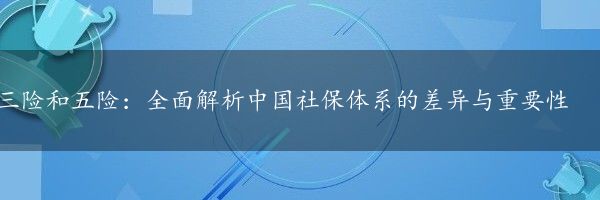 三险和五险：全面解析中国社保体系的差异与重要性