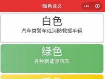 车牌颜色的分类：了解不同颜色的含义和用途