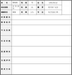 毕业季必备：打造卓越个人简历表格word格式，助你求职成功