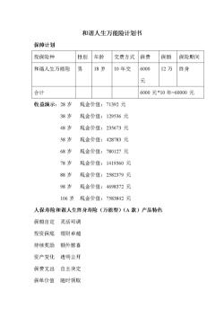 金诺人生2018保险：中规中矩的重疾保障计划